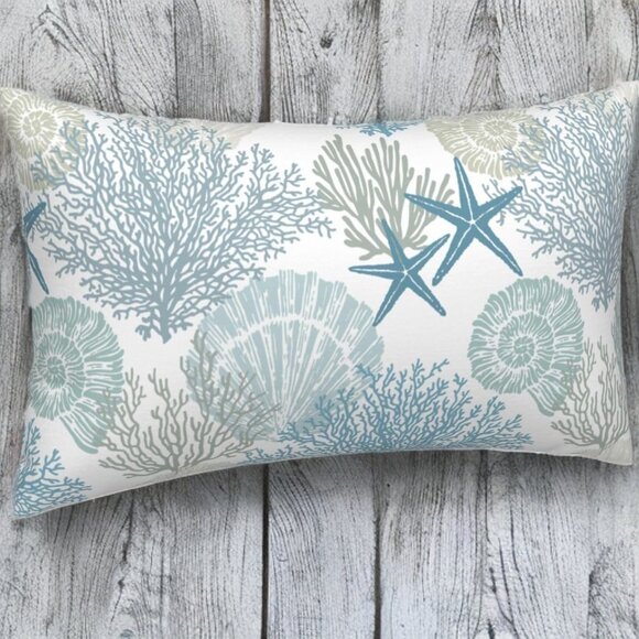 Lumbar Beach Pillow Covers Starfish Nautical Coastal Decor Decorative Soft Cases - Picture 6 of 7